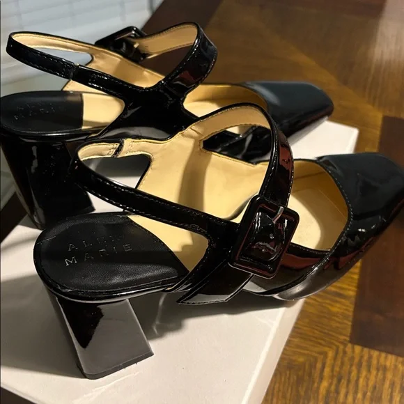 Alex Marie Black Patent Leather Heels - Picture 4 of 5